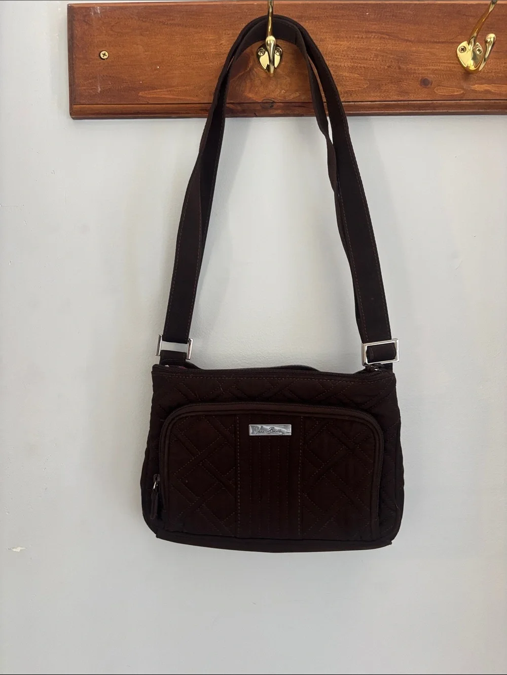 Vera Bradley Quilted Crossbody in Chocolate Brown - Picture 2 of 5